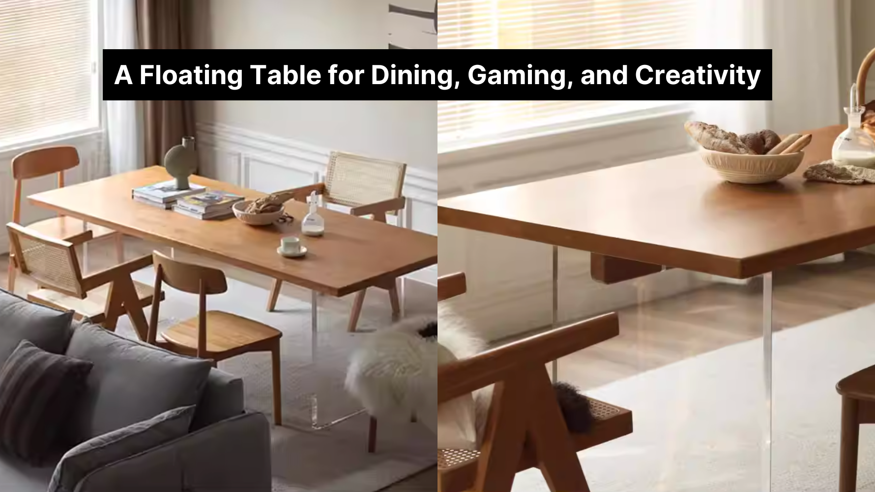 A Floating Table for Dining, Gaming, and Creativity