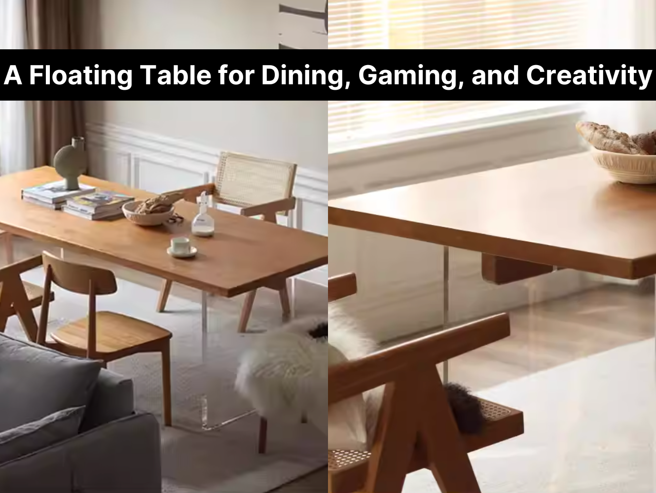 A Floating Table for Dining, Gaming, and Creativity