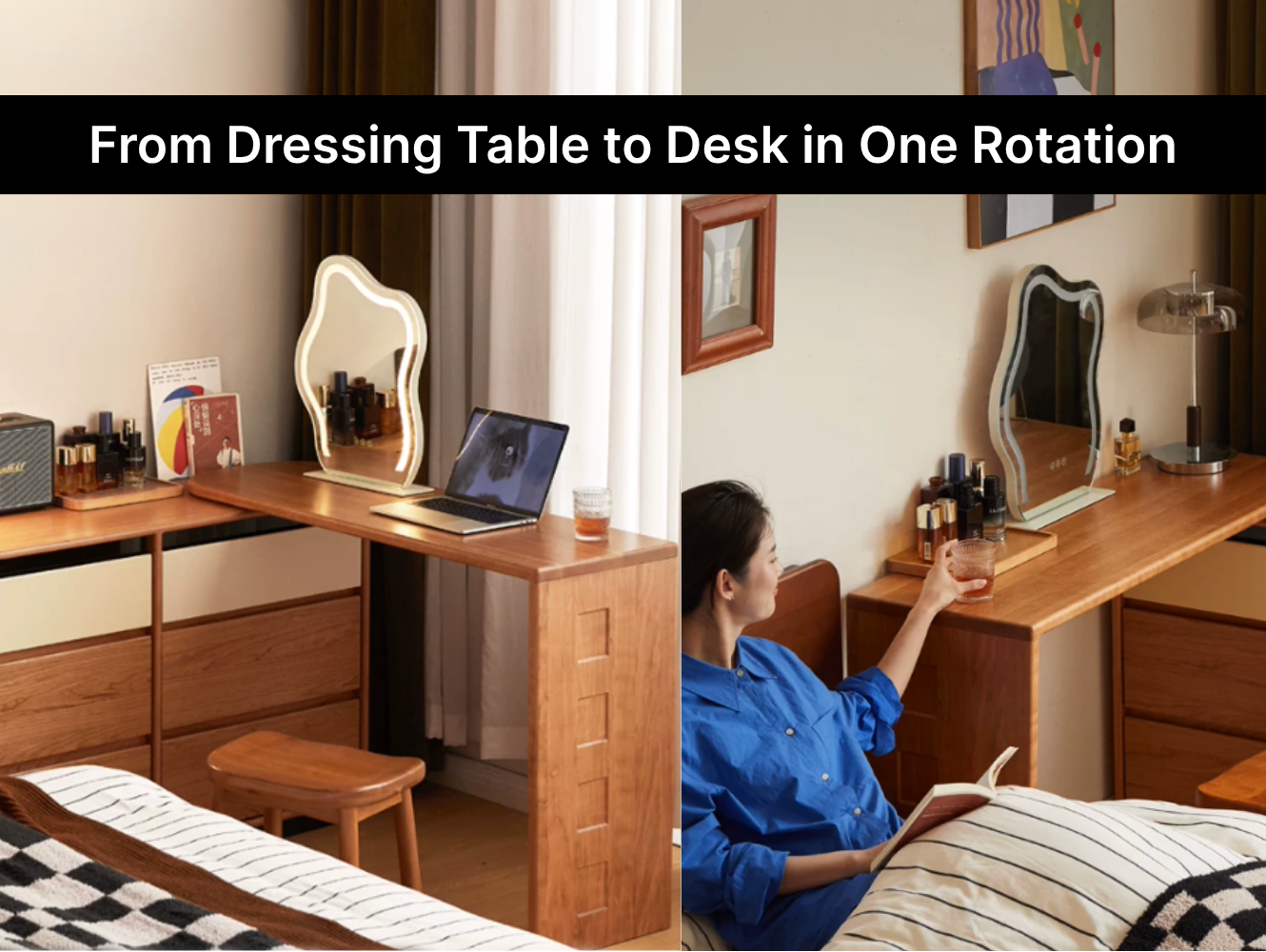 From Dressing Table to Desk in One Rotation