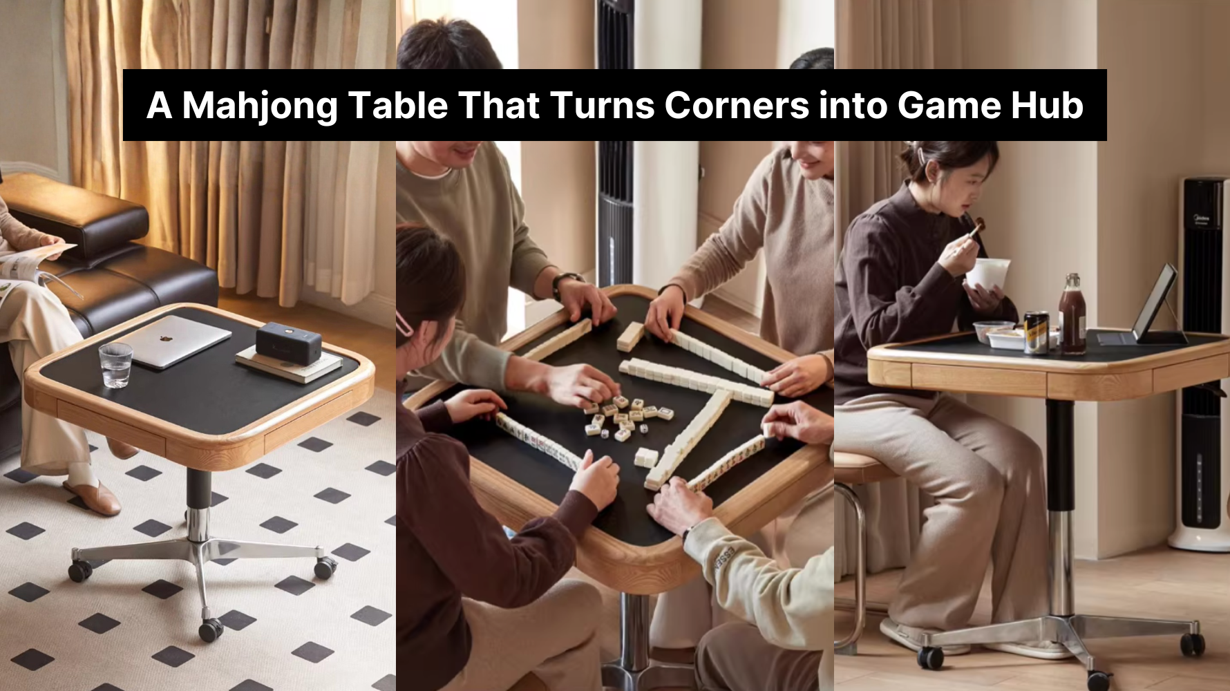 A Mahjong Table That Turns Any Corner into a Family Game Hub