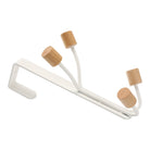 Scandi Wooden Over-The-Door 4 Hook Rack - IUIGA