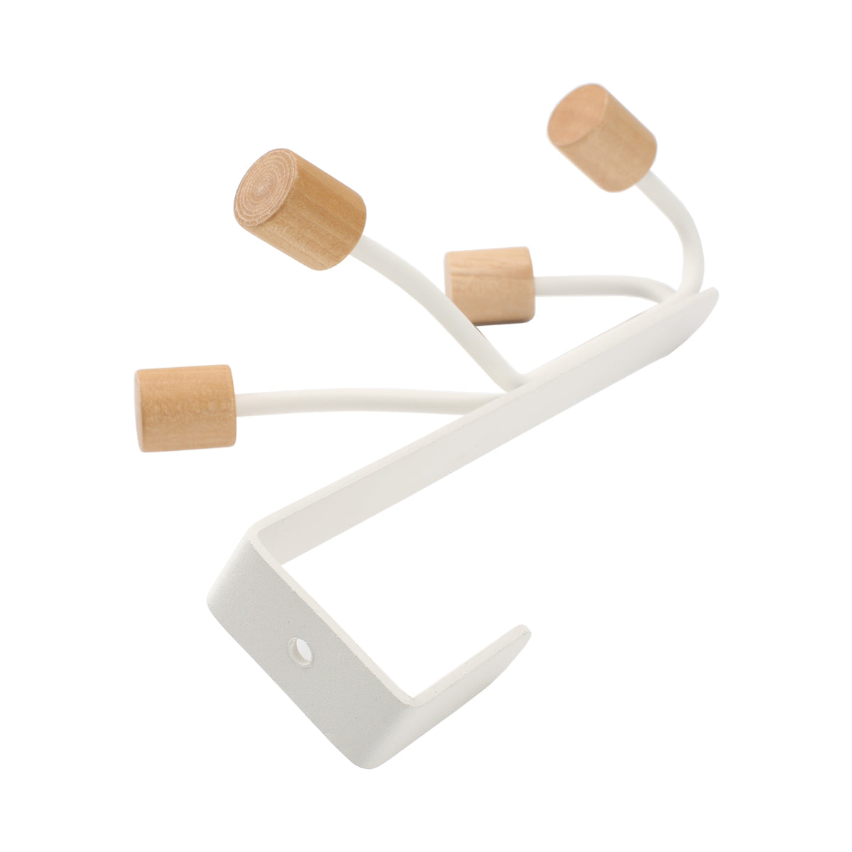 Scandi Wooden Over-The-Door 4 Hook Rack - IUIGA