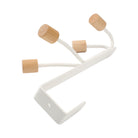 Scandi Wooden Over-The-Door 4 Hook Rack - IUIGA