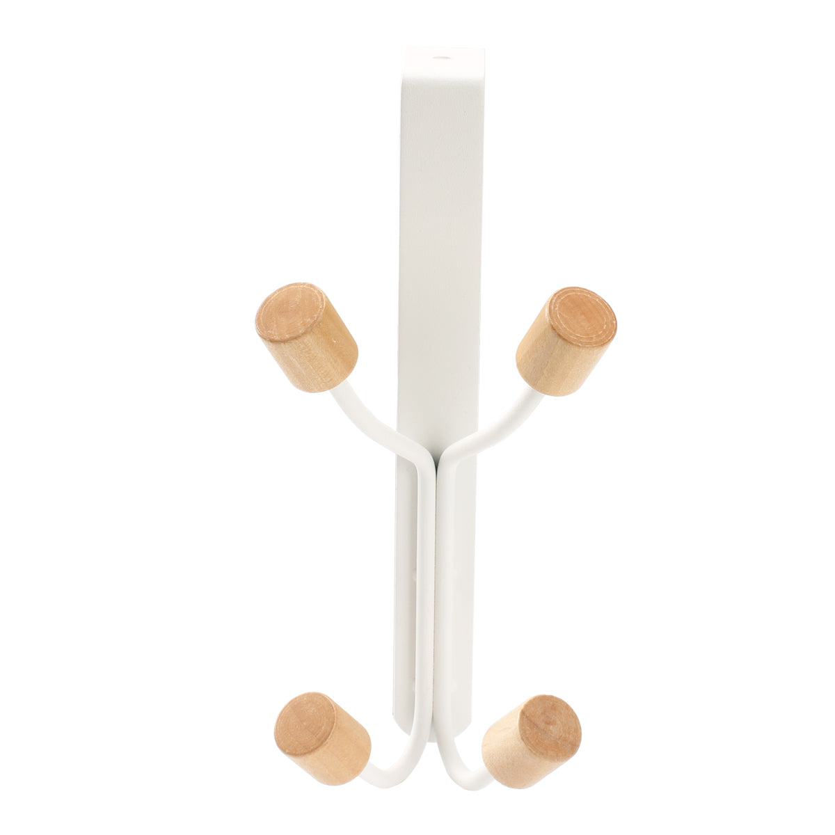 Scandi Wooden Over-The-Door 4 Hook Rack - IUIGA