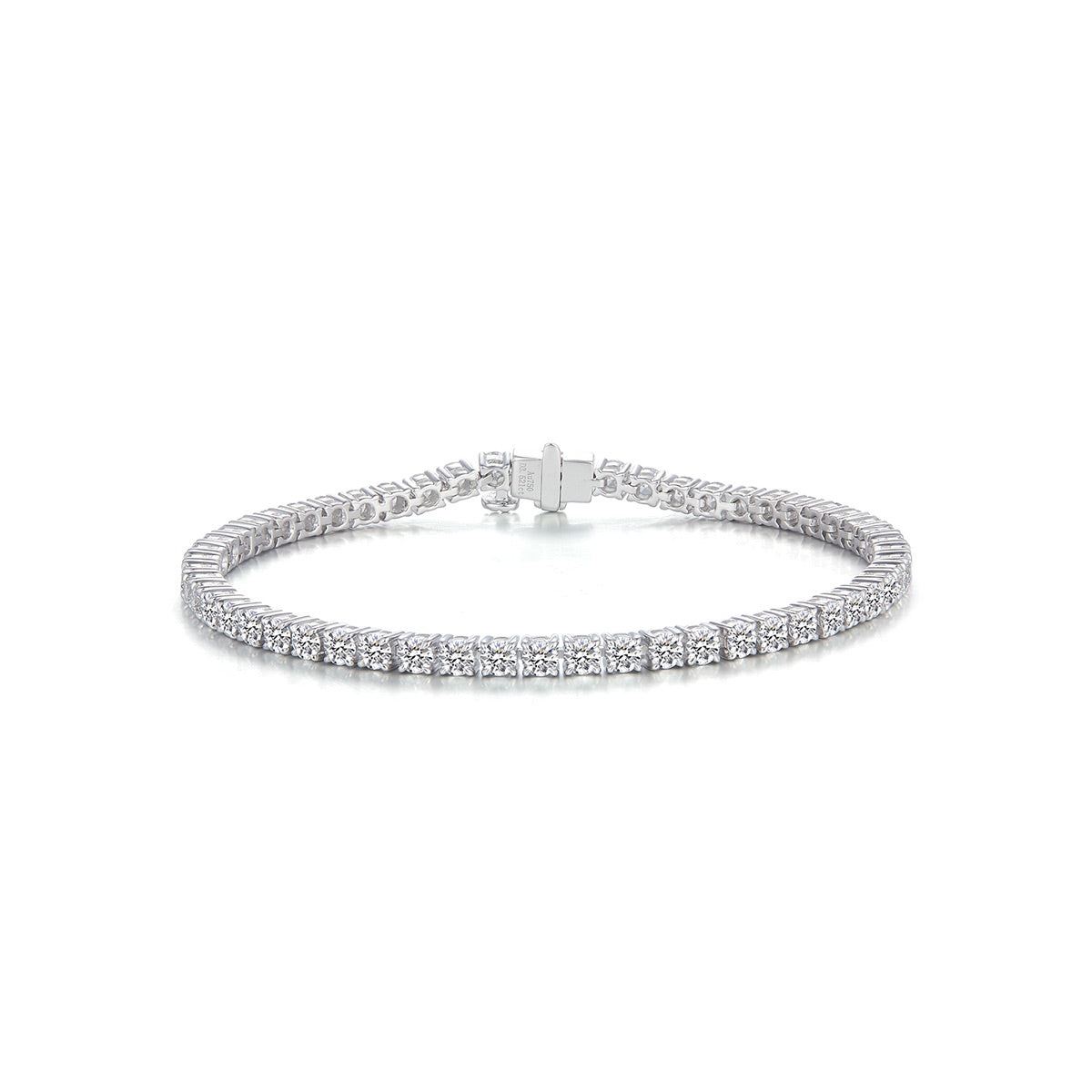 Round Brilliant Diamond Straightline Bracelet - IUIGA
