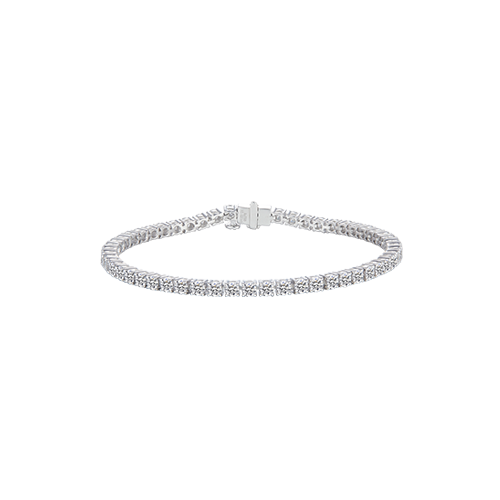 Round Brilliant Diamond Straightline Bracelet - IUIGA