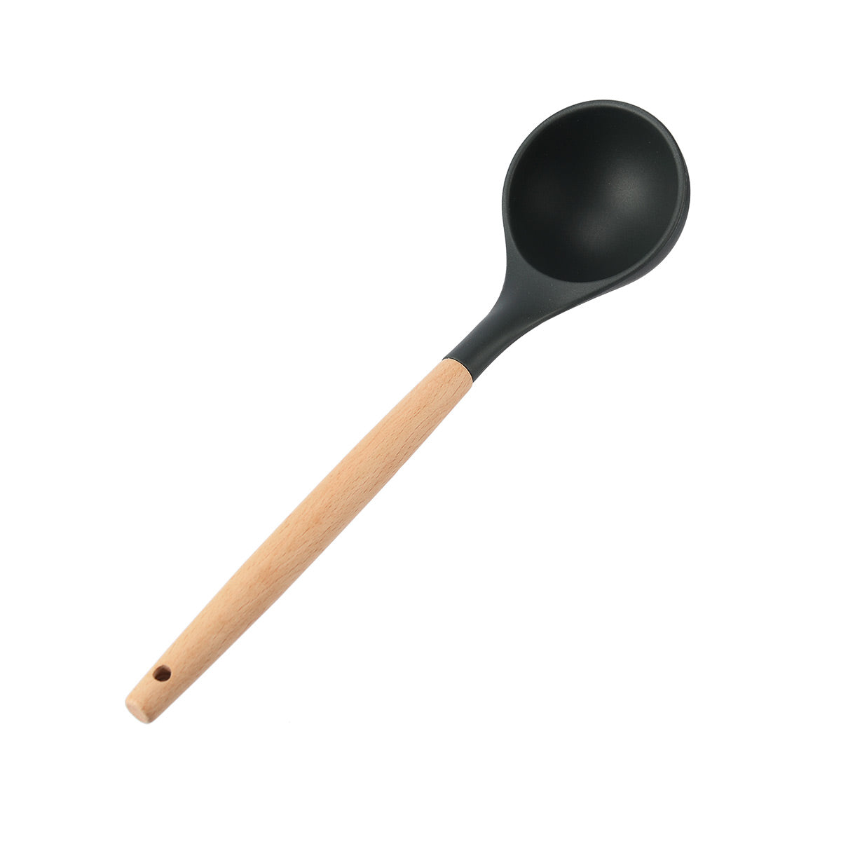 Silicone Soup Ladle With Beech Handle - IUIGA