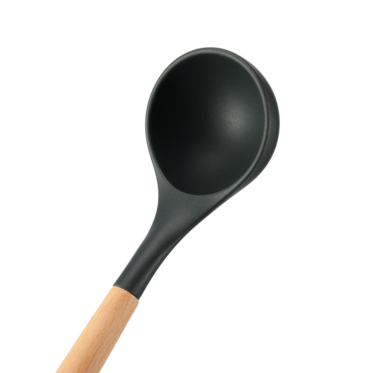 Silicone Soup Ladle With Beech Handle - IUIGA