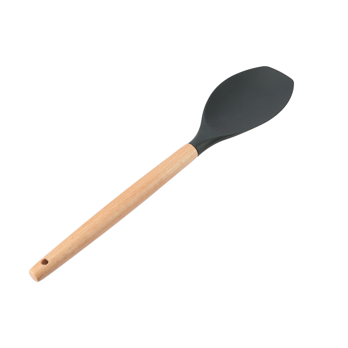 Silicone Round Spatula With Beech Handle - IUIGA