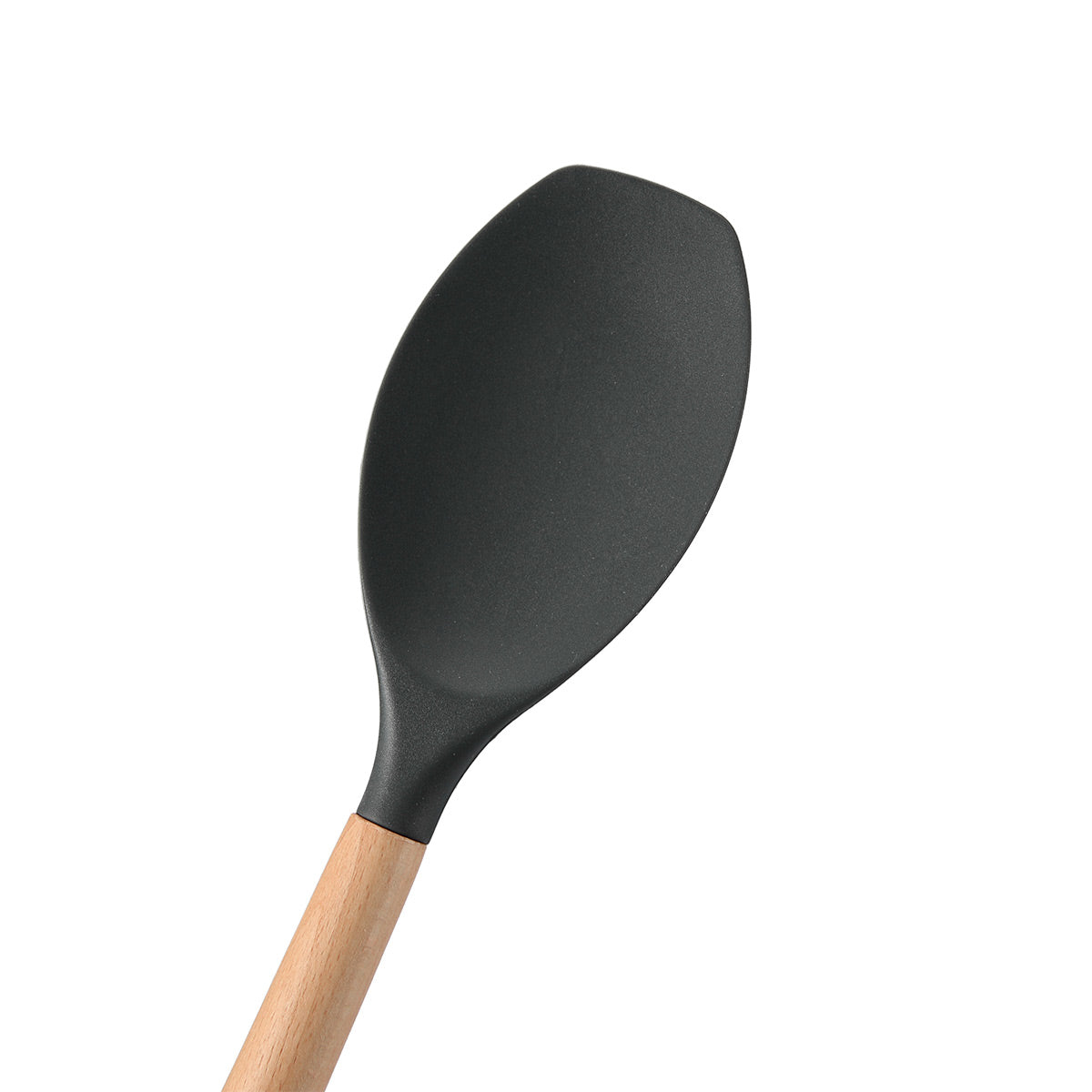 Silicone Round Spatula With Beech Handle - IUIGA