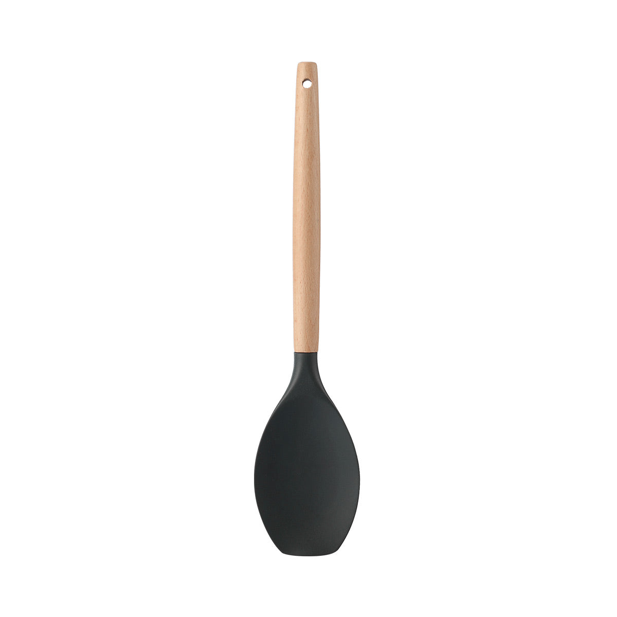 Silicone Round Spatula With Beech Handle - IUIGA