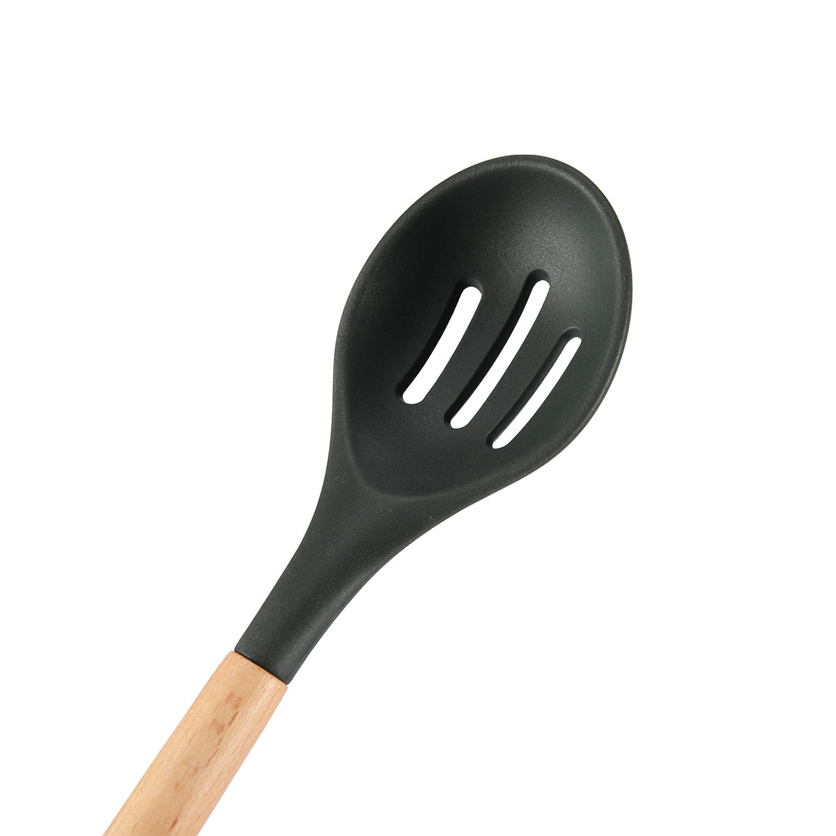 Silicone Slotted Spoon With Beech Handle - IUIGA