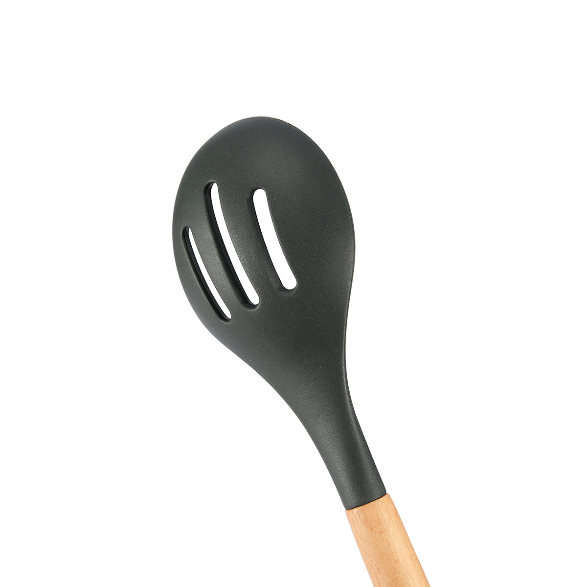 Silicone Slotted Spoon With Beech Handle - IUIGA