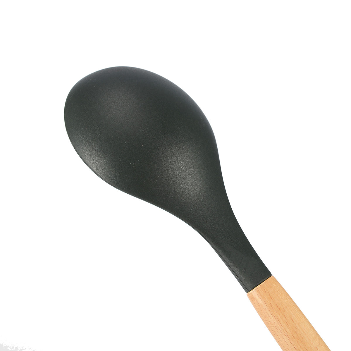 Silicone Solid Spoon With Beech Handle - IUIGA