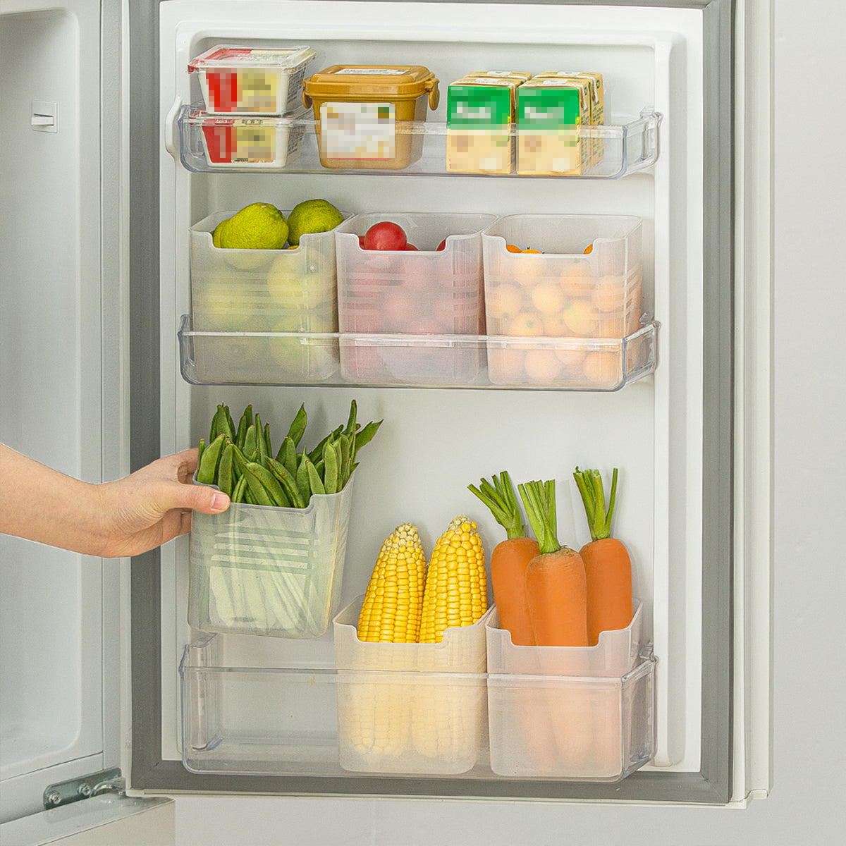 Frosted Refrigerator Square Storage Box - IUIGA