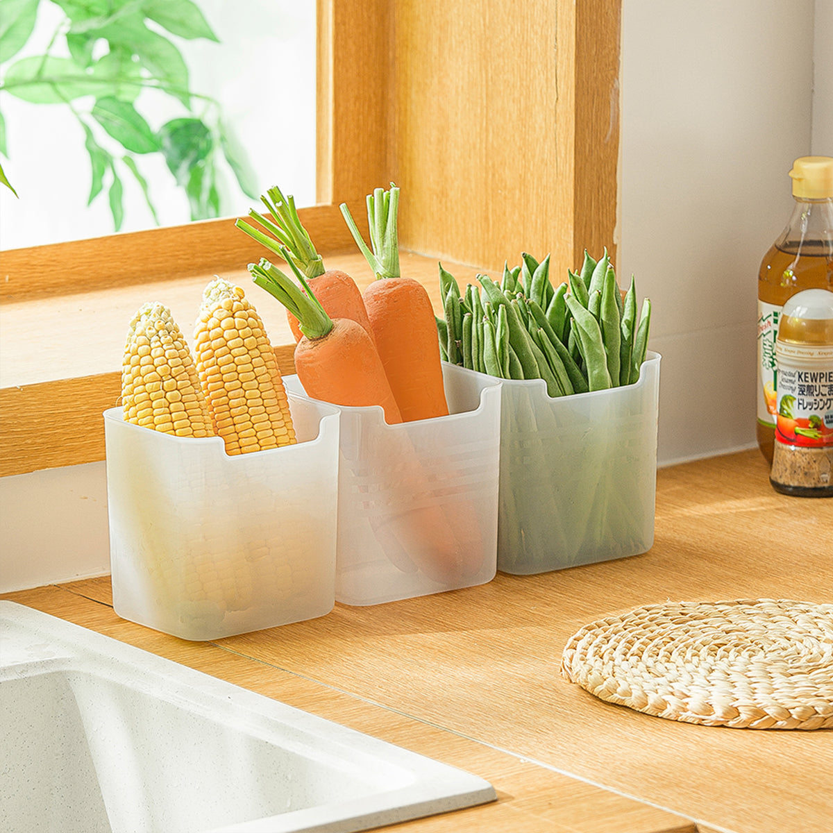 Frosted Refrigerator Square Storage Box - IUIGA