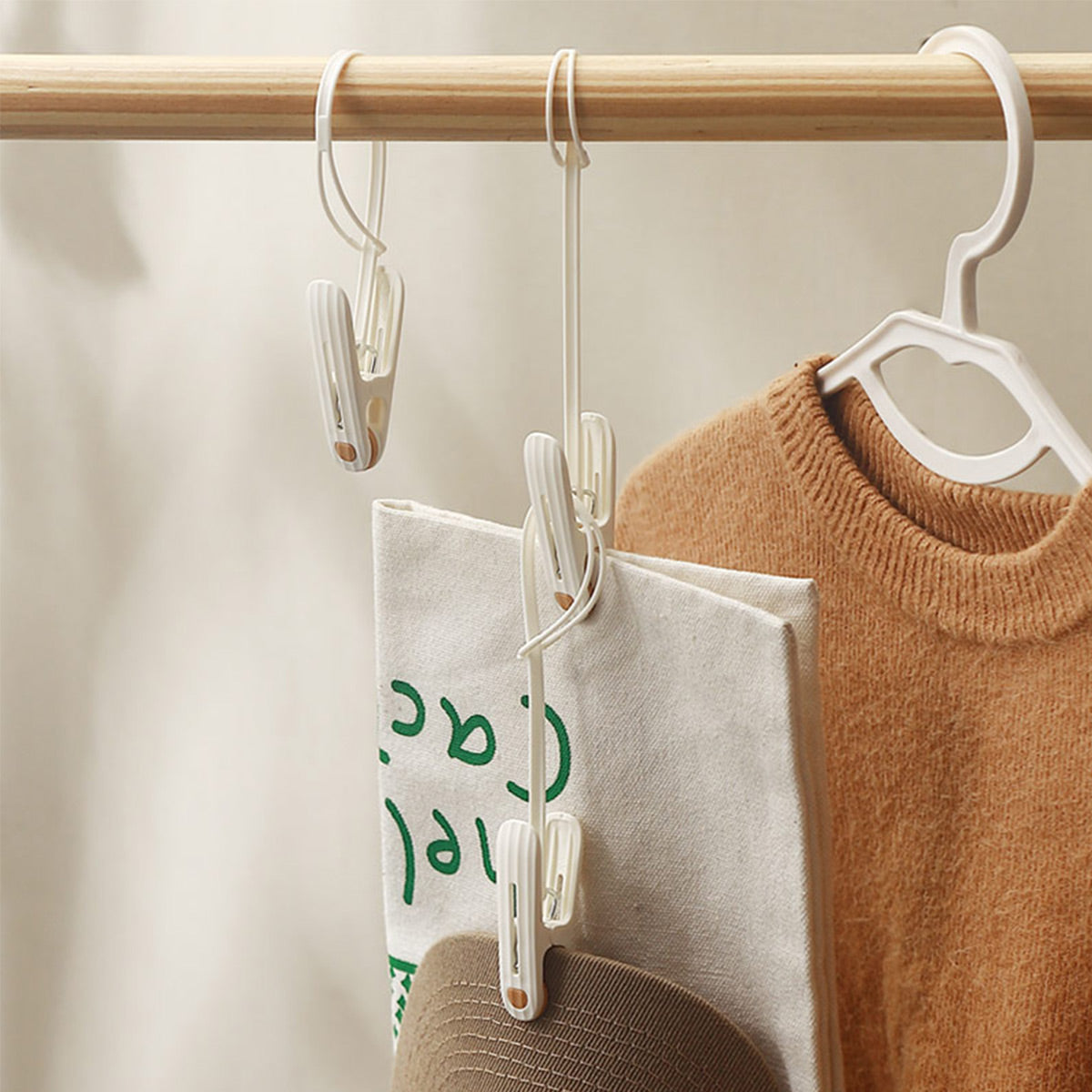 Dent-free Clothespin With Strap (12 Pcs) - IUIGA