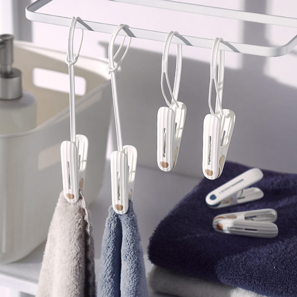 Dent-free Clothespin With Strap (12 Pcs) - IUIGA