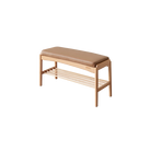 Shinta Shoe Bench With Faux Leather Cushion - IUIGA
