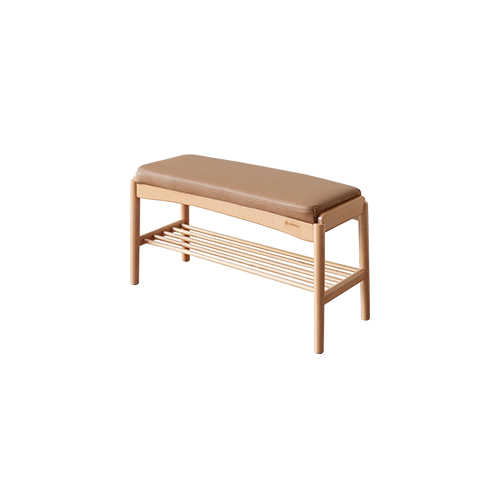 Shinta Shoe Bench With Faux Leather Cushion - IUIGA