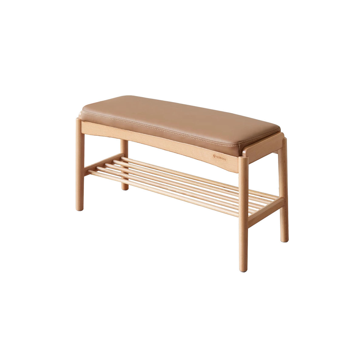 Shinta Shoe Bench With Faux Leather Cushion - IUIGA