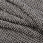 Waffle-Knitted Throw Blanket With Tassels - IUIGA
