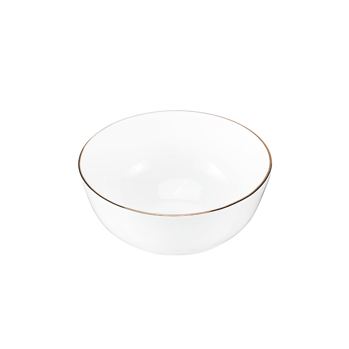 Moonlight Gold Rim Bone China Noodles Bowl - IUIGA