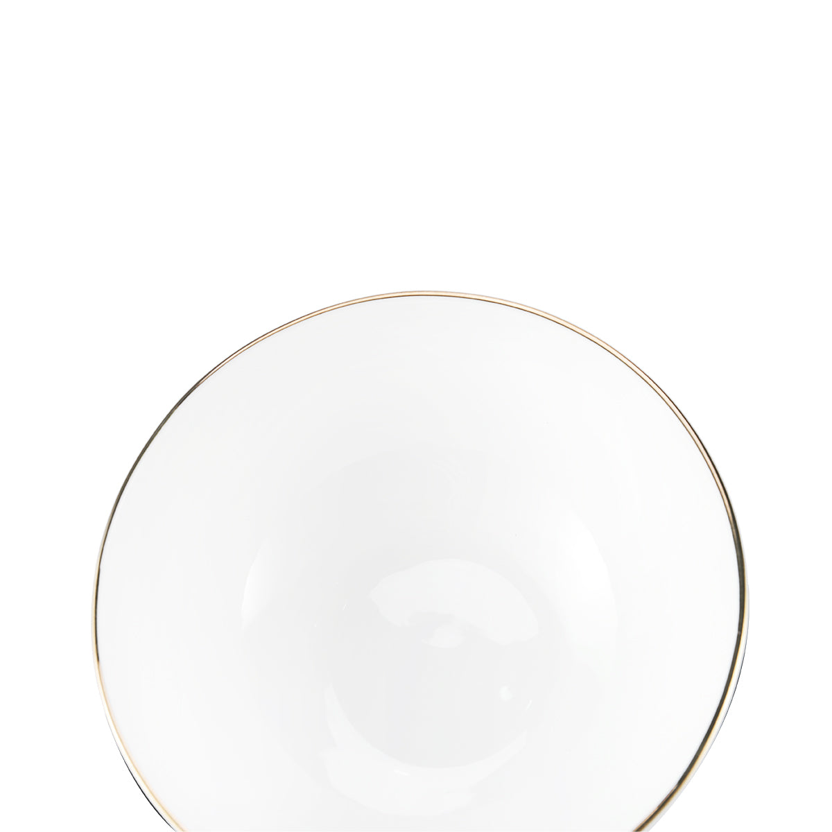 Moonlight Gold Rim Bone China Noodles Bowl - IUIGA
