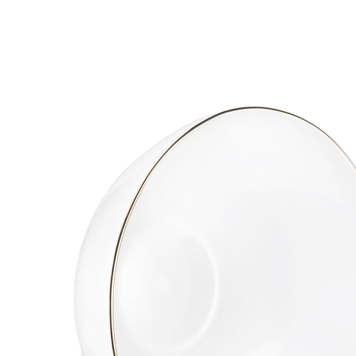 Moonlight Gold Rim Bone China Noodles Bowl - IUIGA