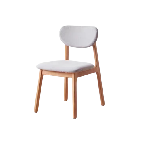 Kei Rubber Wood Upholstered Dining Chair - IUIGA