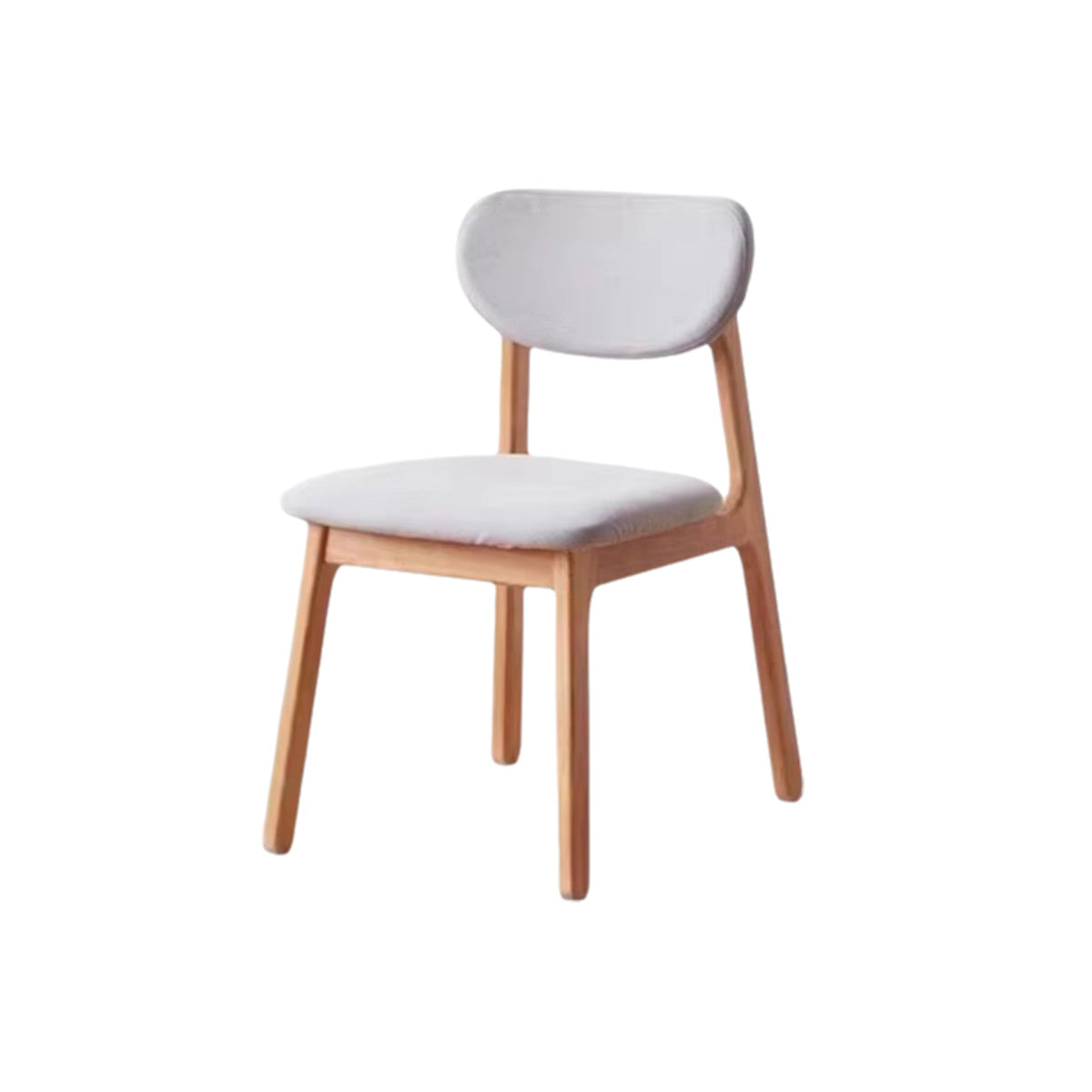 Kei Rubber Wood Upholstered Dining Chair - IUIGA