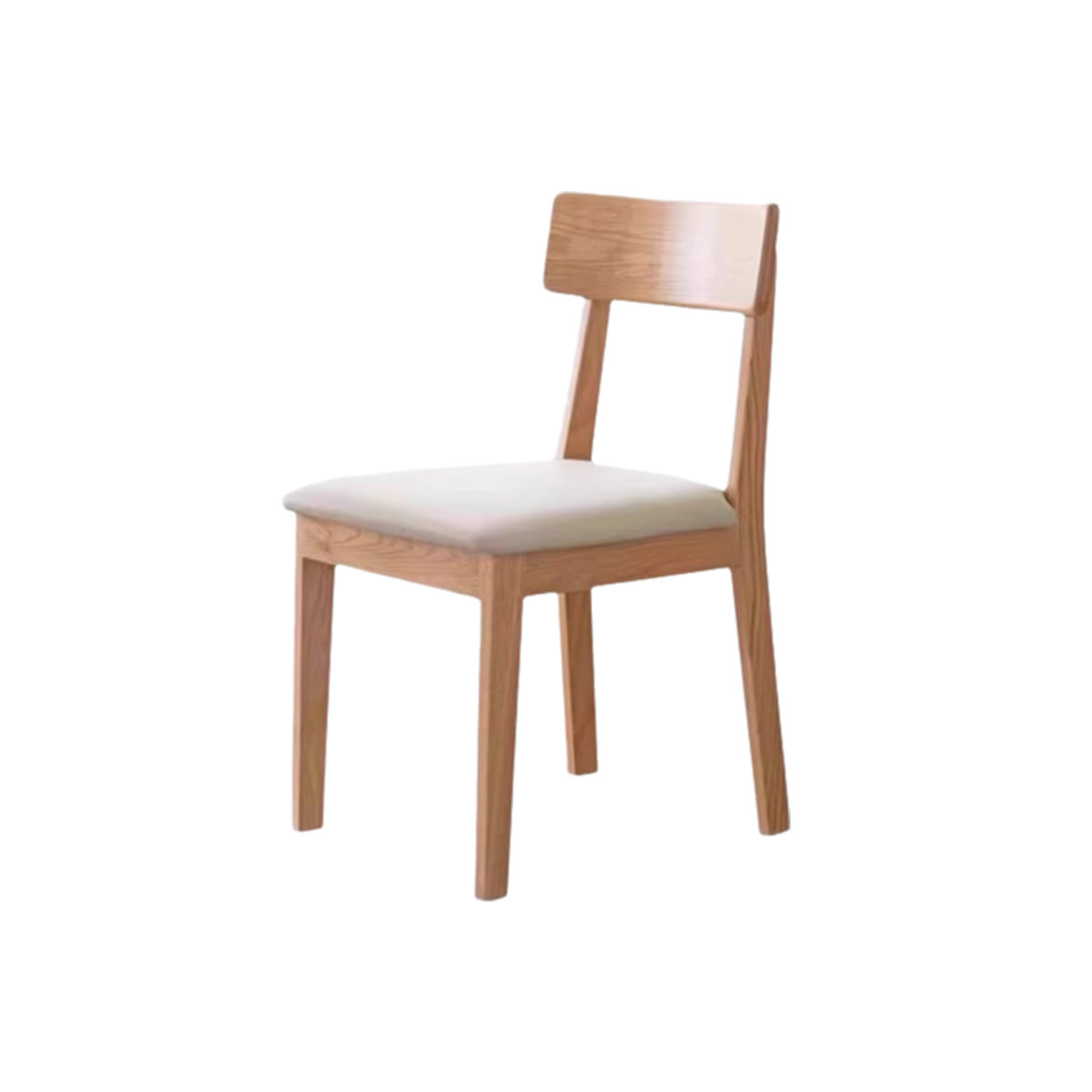 Kei Solid Wood Faux Leather Dining Chair - IUIGA