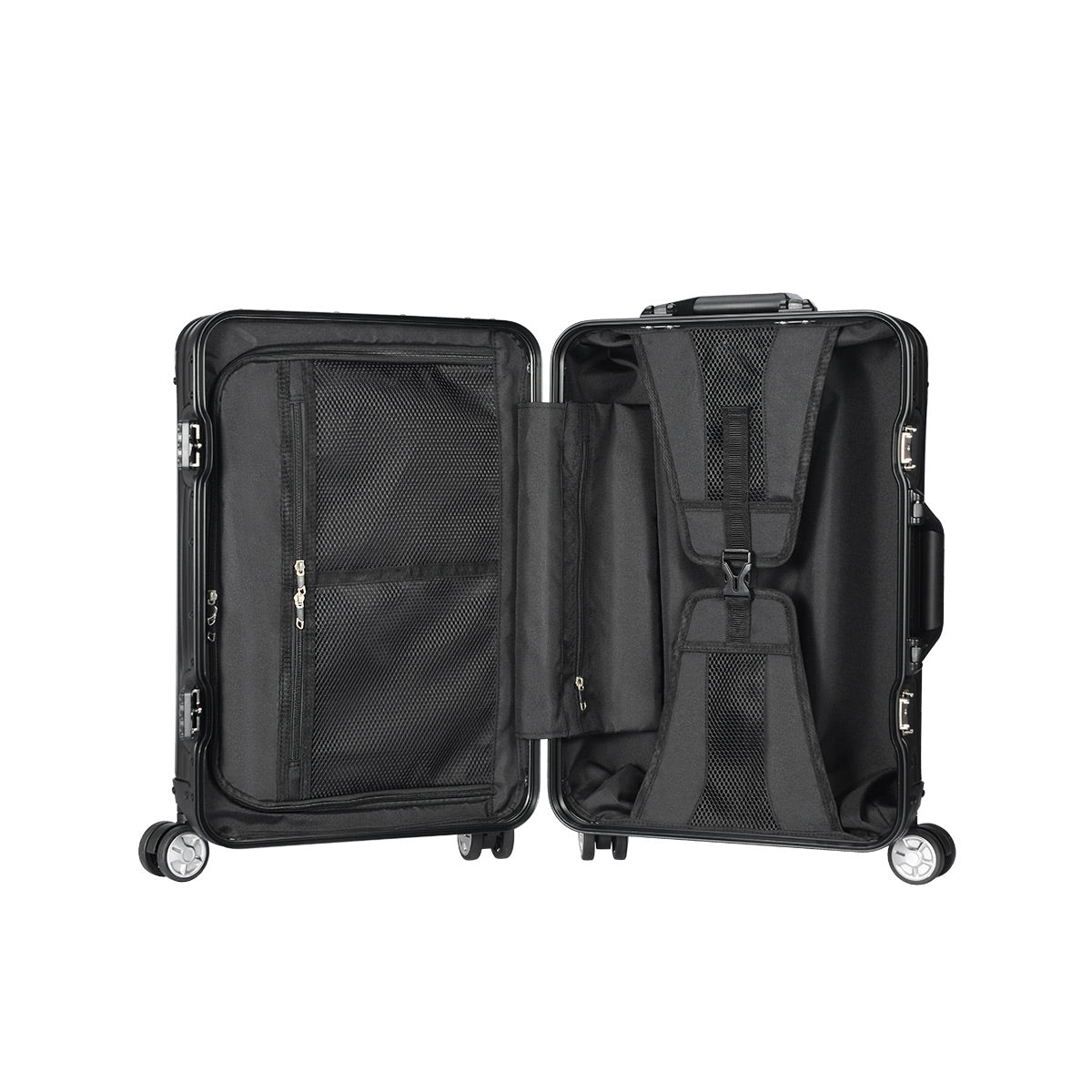 Full Aluminium Luggage With Zipper Compartment - IUIGA
