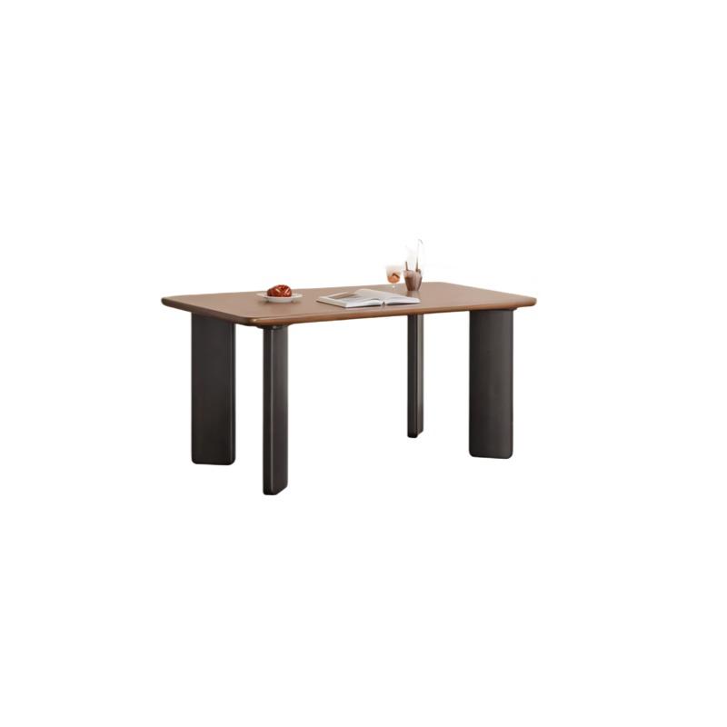 Osta large dining table in black walnut, front product shot showing tabletop and legs