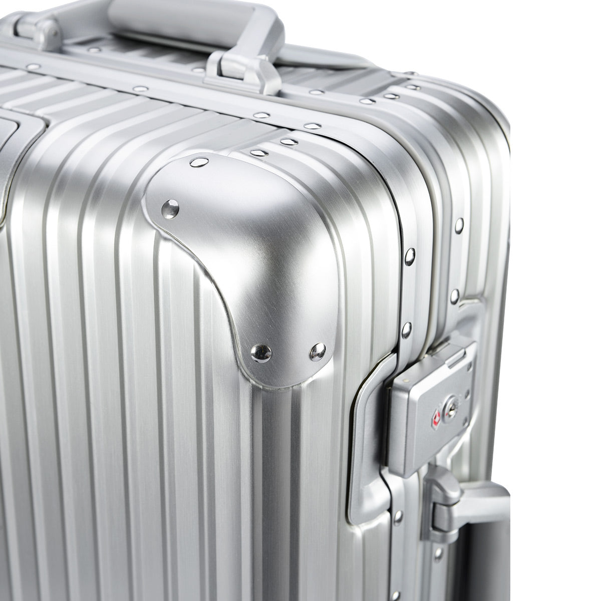 Full Aluminium Luggage With Zipper Compartment - IUIGA, Corners