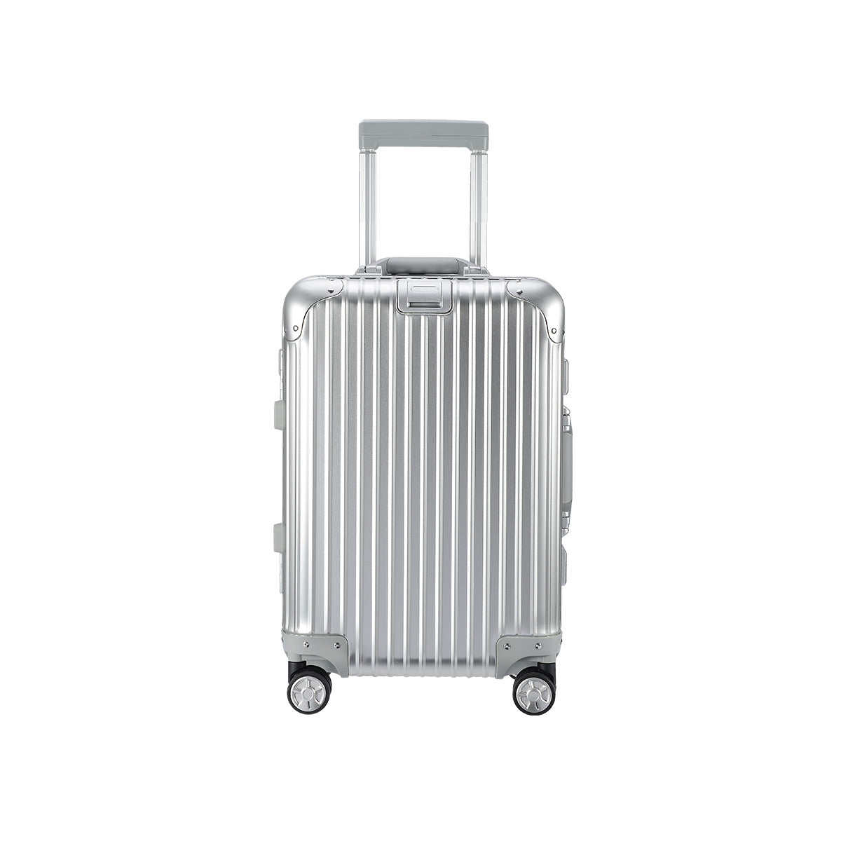 Full Aluminium Luggage With Zipper Compartment - IUIGA, Front View