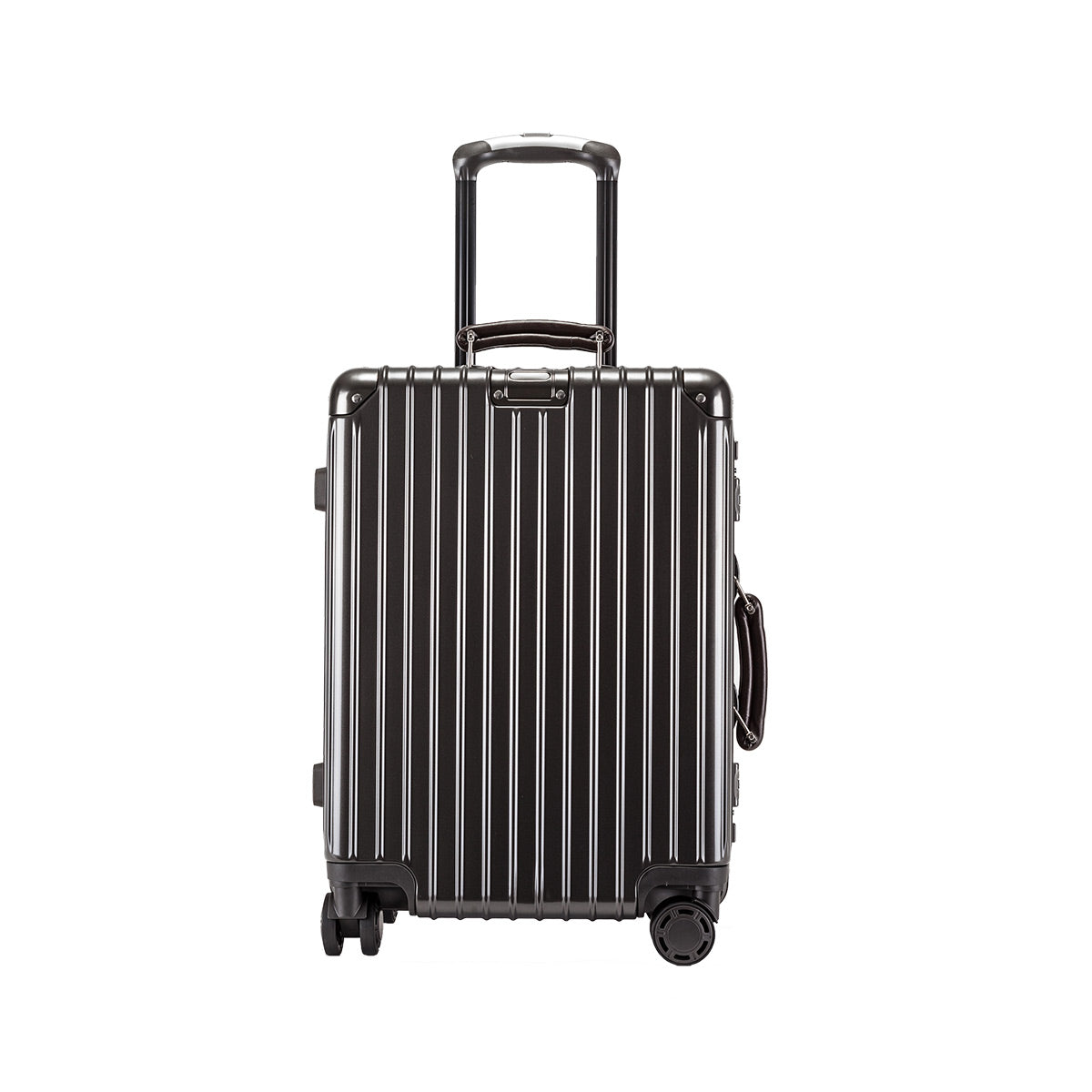 Lite Aluminium Frame Luggage - IUIGA, Black, Front View