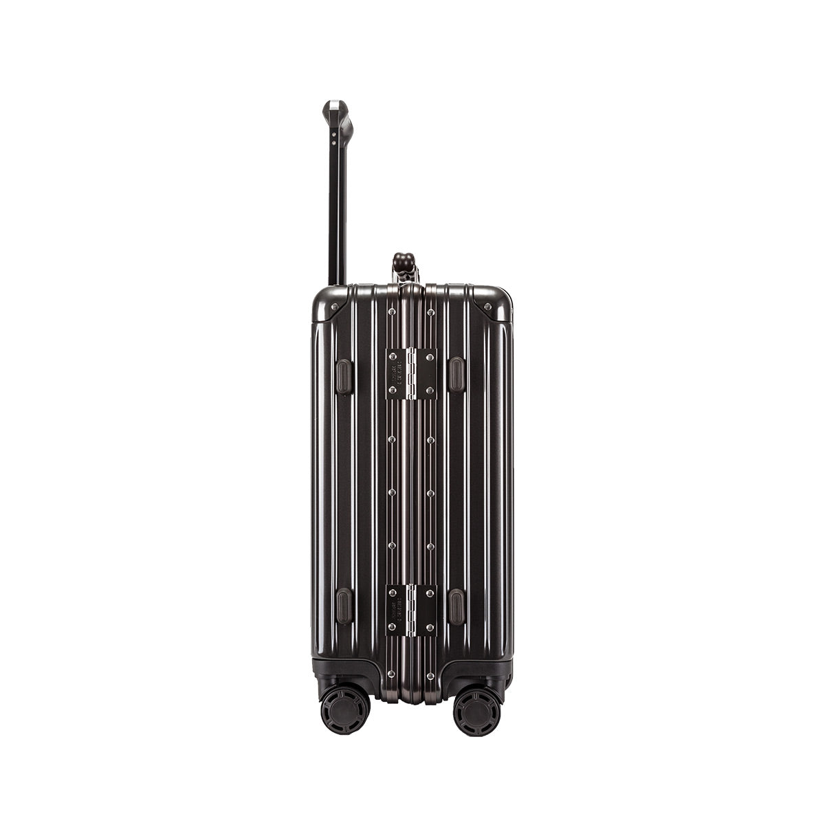 Lite Aluminium Frame Luggage - IUIGA, Black, Left Side View