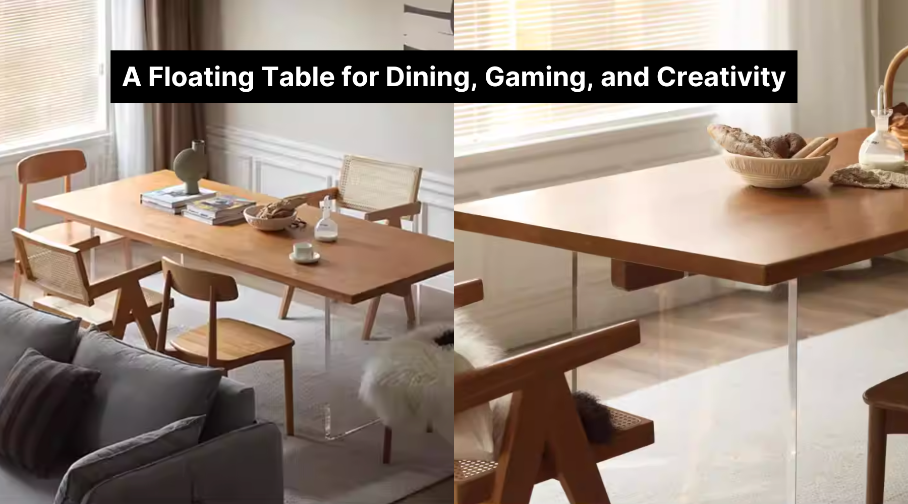 A Floating Table for Dining, Gaming, and Creativity