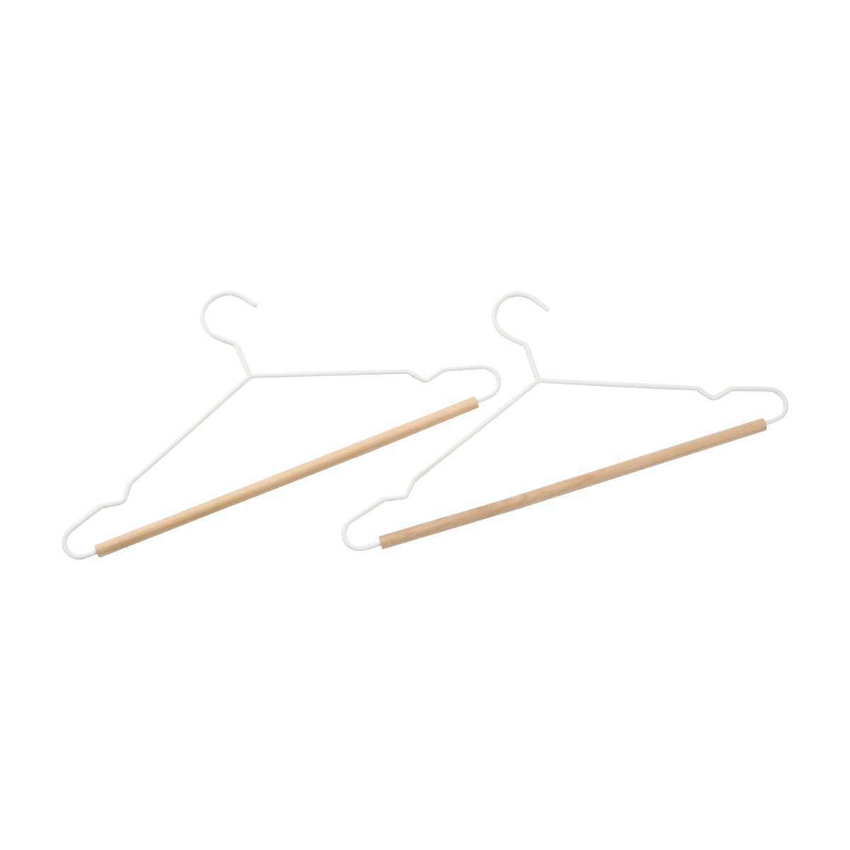 Scandi Wooden Set of 2 Clothes Hangers - IUIGA
