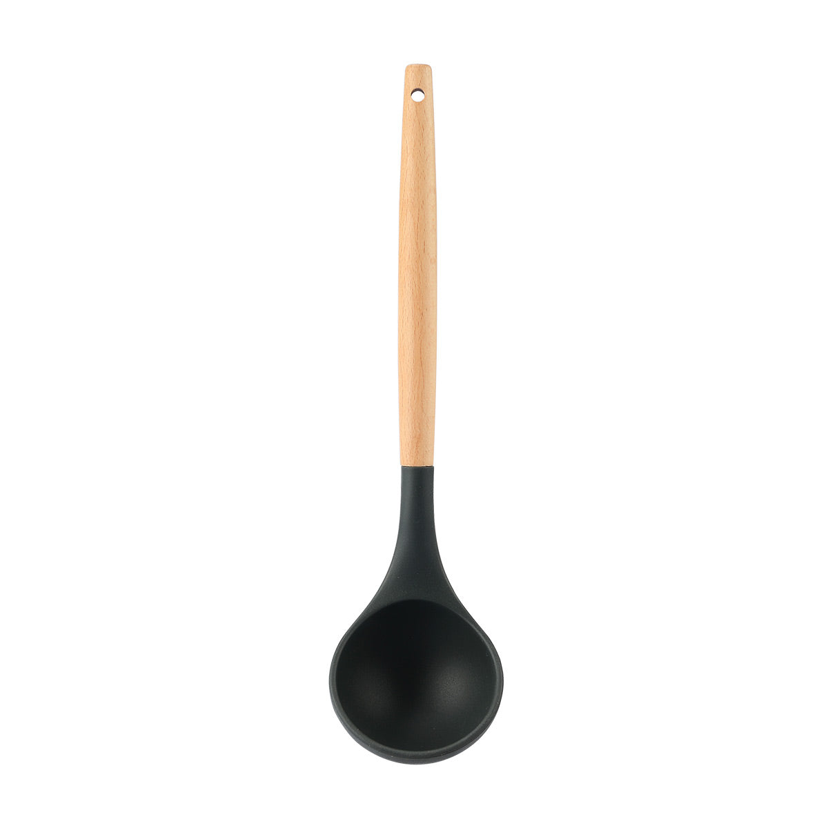 Silicone Soup Ladle With Beech Handle - IUIGA