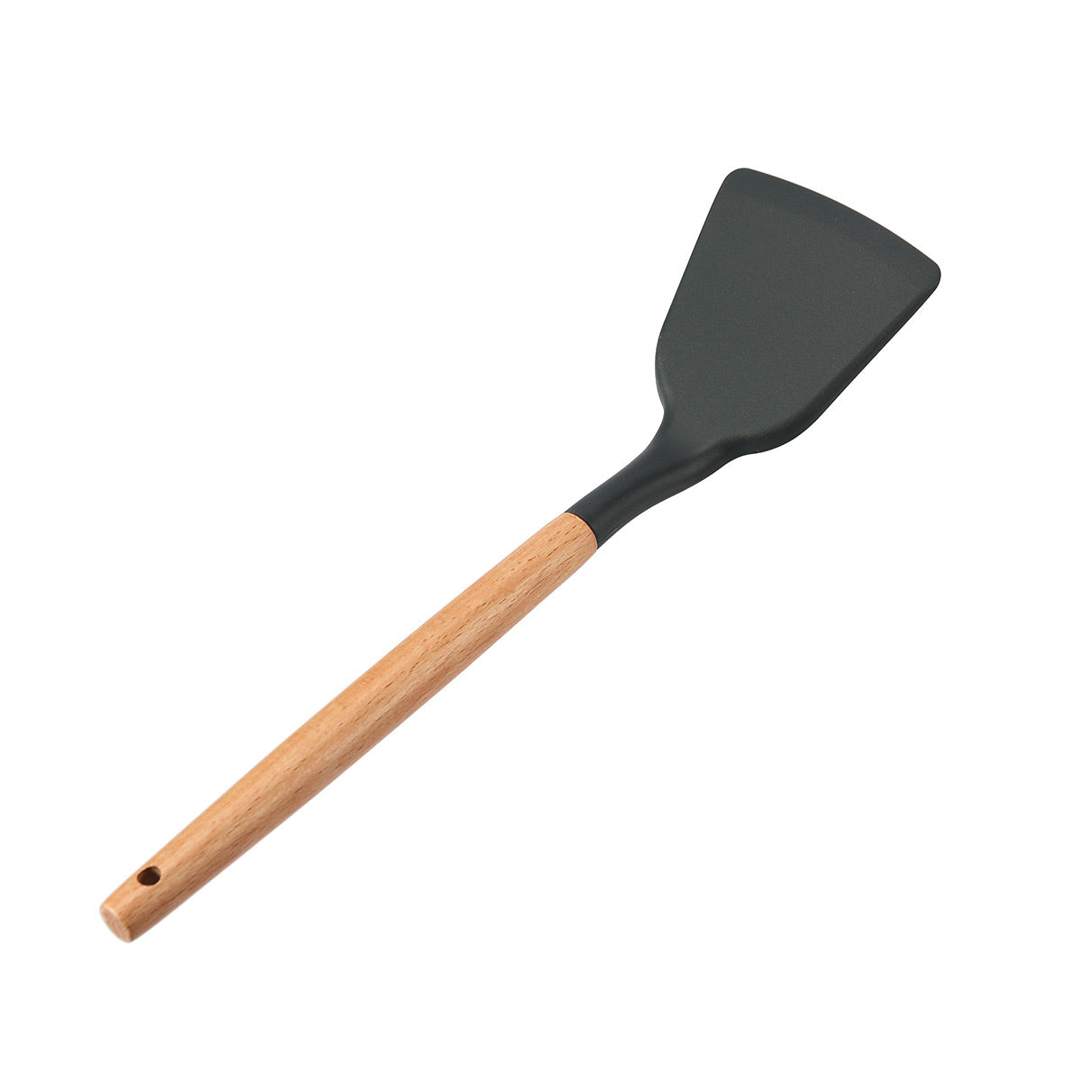 Silicone Solid Turner With Beech Handle - IUIGA