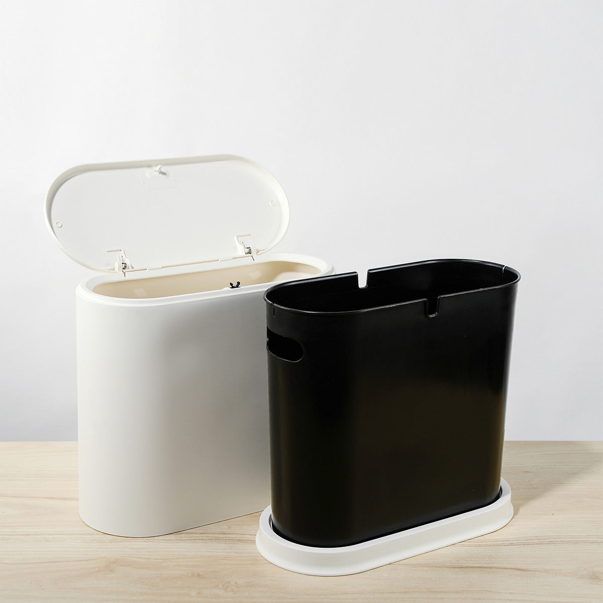 Press Top Two Compartment Trash Bin - IUIGA