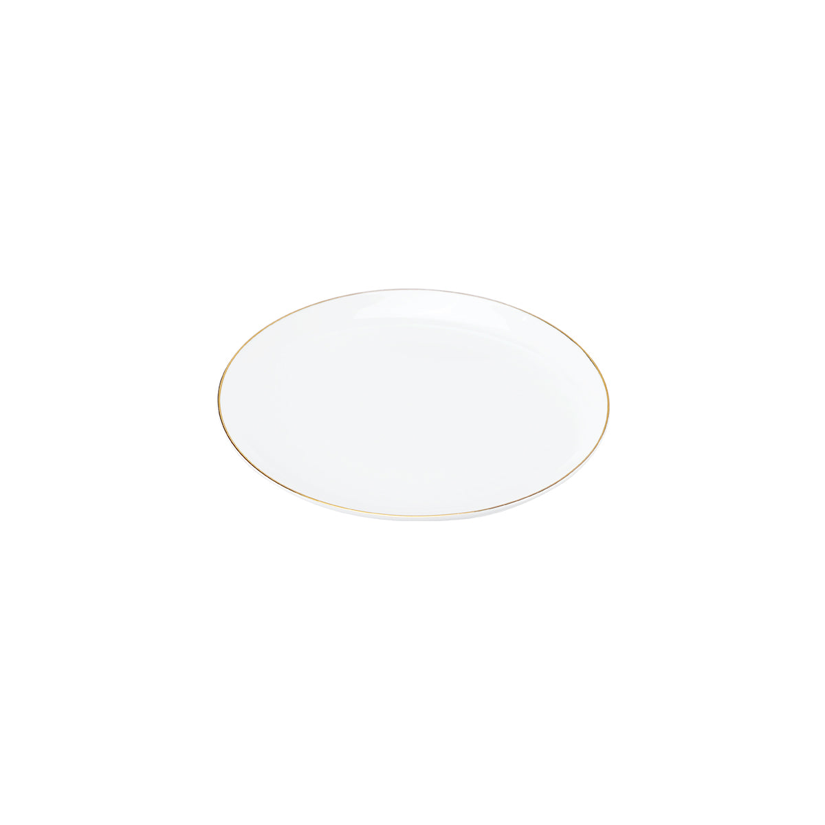 Moonlight Gold Rim Bone China Coupe Plate - IUIGA