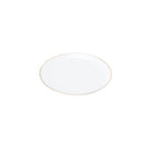Moonlight Gold Rim Bone China Coupe Plate - IUIGA