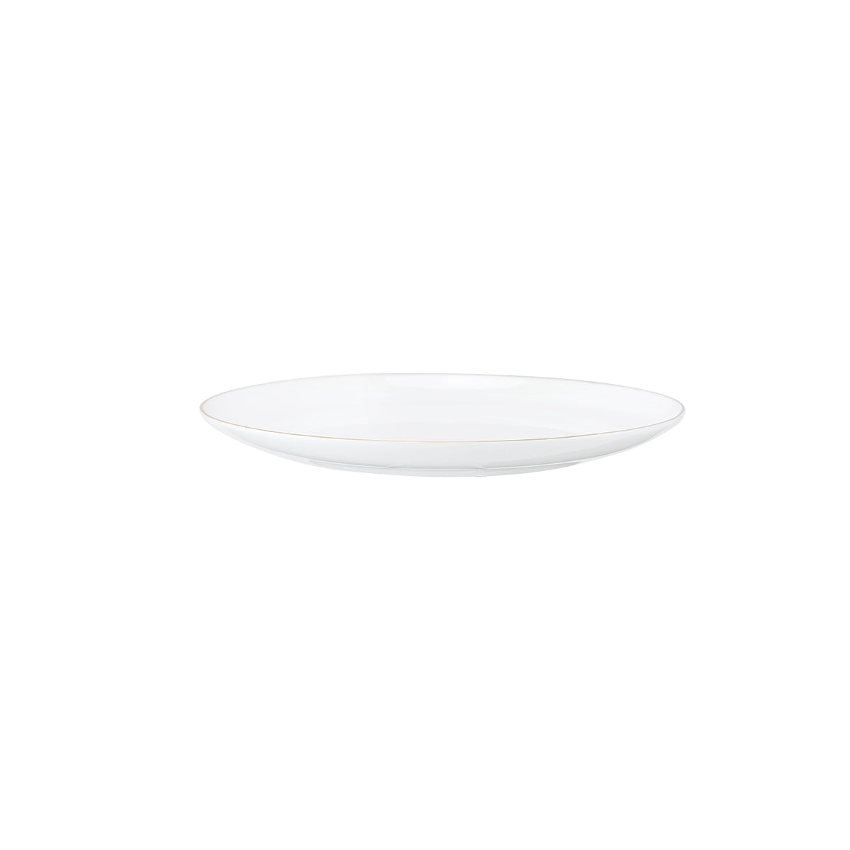 Moonlight Gold Rim Bone China Coupe Plate - IUIGA