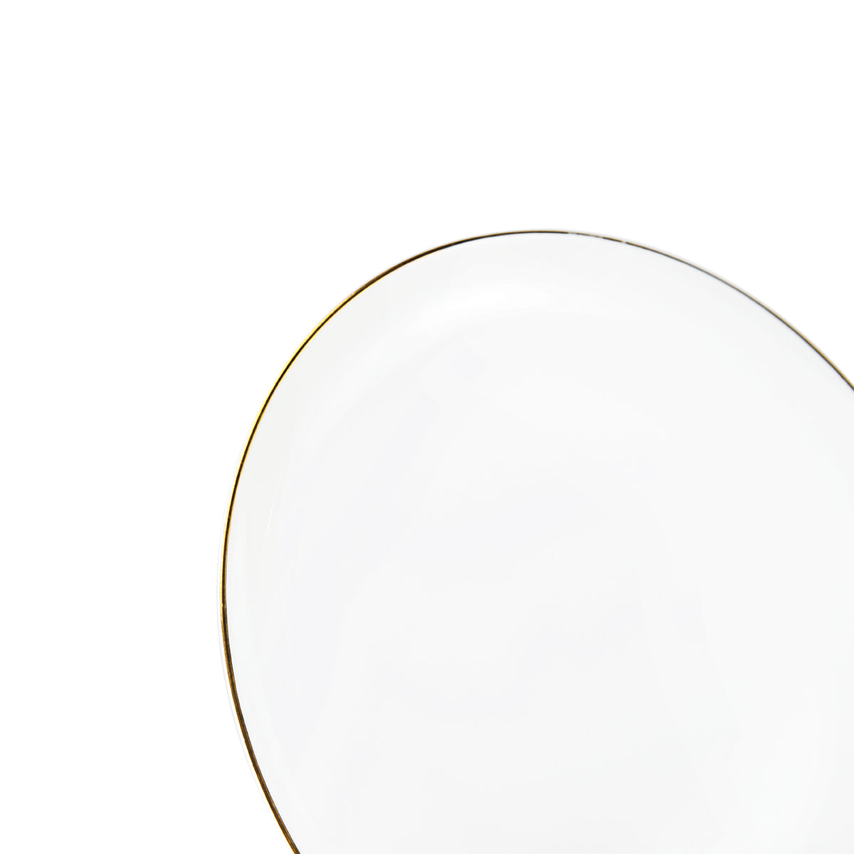 Moonlight Gold Rim Bone China Coupe Plate - IUIGA