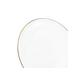 Moonlight Gold Rim Bone China Coupe Plate - IUIGA