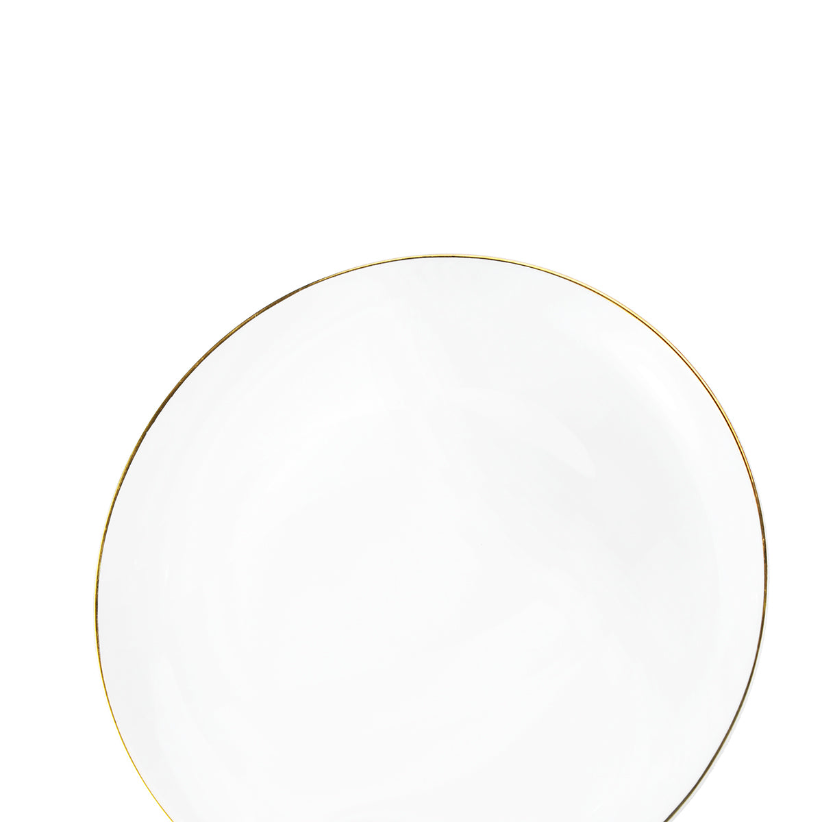 Moonlight Gold Rim Bone China Coupe Plate - IUIGA