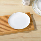Moonlight Gold Rim Bone China Coupe Plate - IUIGA
